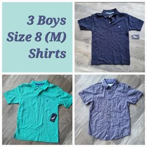 Three Boys Size 8 (M) Collared Shirts - NWT